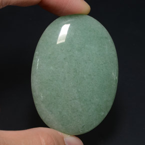 102.50 ct Green Aventurine Gemstone, Aventurine Gem in Oval Cabochon Shape for Sale.