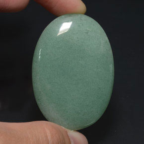 80.23 ct Green Aventurine Gemstone, Aventurine Gem in Oval Cabochon Shape for Sale.