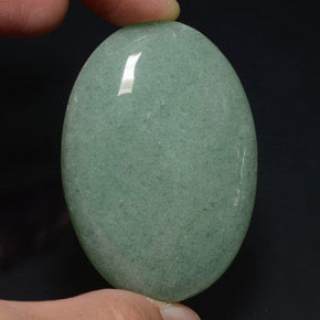 106.85 ct Green Aventurine Gemstone, Aventurine Gem in Oval Cabochon Shape for Sale.