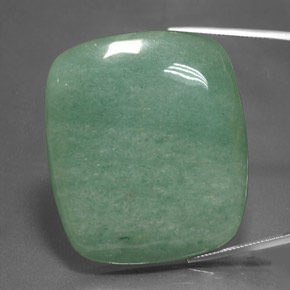 125.05 ct Green Aventurine Gemstone, Aventurine Gem in Cushion Cabochon Shape for Sale.