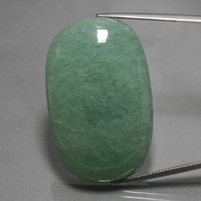 85.64 ct Green Aventurine Gemstone, Aventurine Gem in Oval Cabochon Shape for Sale.