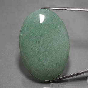 112.70 ct Green Aventurine Gemstone, Aventurine Gem in Oval Cabochon Shape for Sale.