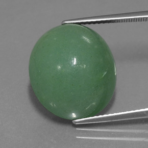 17.82 ct Green Aventurine Gemstone, Aventurine Gem in Oval Cabochon Shape for Sale.