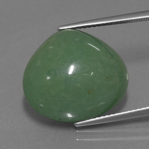 21.35 ct Green Aventurine Gemstone, Aventurine Gem in Pear Cabochon Shape for Sale.