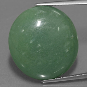 25.47 ct Green Aventurine Gemstone, Aventurine Gem in Oval Cabochon Shape for Sale.