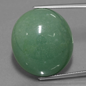 40.33 ct Green Aventurine Gemstone, Aventurine Gem in Oval Cabochon Shape for Sale.