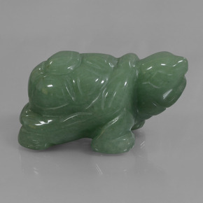 306.71 ct Green Aventurine Stone, Natural Aventurine in Carved Turtle Shape for Sale