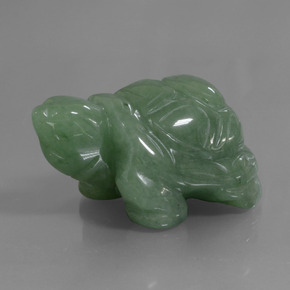 292.50 ct Green Aventurine Stone, Natural Aventurine in Carved Turtle Shape for Sale