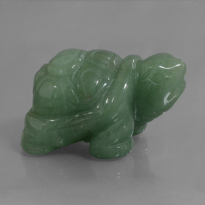 325.36 ct Green Aventurine Gemstone, Aventurine Gem in Carved Turtle Shape for Sale.