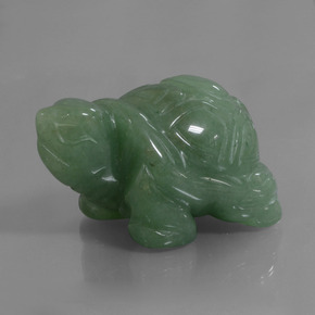 325.36 ct Green Aventurine Stone, Natural Aventurine in Carved Turtle Shape for Sale