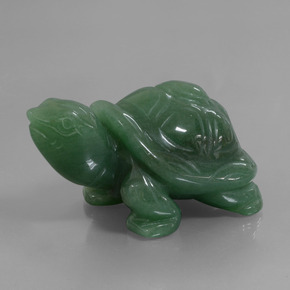 457.52 ct Green Aventurine Gemstone, Aventurine Gem in Carved Turtle Shape for Sale.