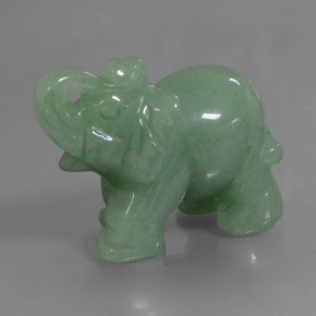247.87 ct Green Aventurine Stone, Natural Aventurine in Carved Elephant Shape for Sale