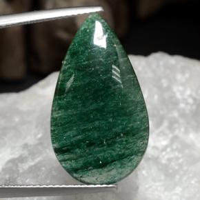 9.13 ct Green Aventurine Gemstone, Aventurine Gem in Pear Cabochon Shape for Sale.