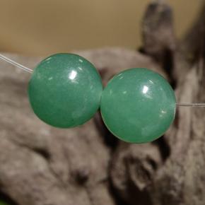 7.19 ctw Green Aventurine Stones, Natural Aventurine in Drilled Sphere Shape for Sale