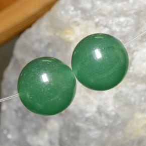 23.04 ct Green Aventurine Stone, Natural Aventurine in Drilled Sphere Shape for Sale