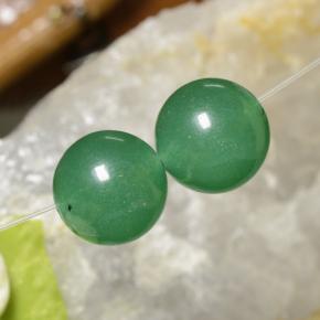 22.65 ctw Green Aventurine Stones, Natural Aventurine in Drilled Sphere Shape for Sale