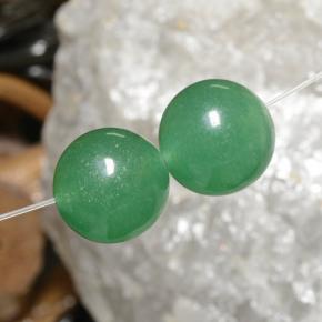 23.25 ctw Green Aventurine Stones, Natural Aventurine in Drilled Sphere Shape for Sale