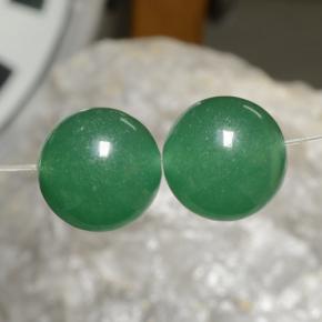 23.06 ctw Green Aventurine Gemstones, Aventurine Gems in Drilled Sphere Shape for Sale.