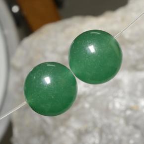 23.06 ctw Green Aventurine Stones, Natural Aventurine in Drilled Sphere Shape for Sale