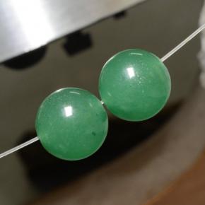 22.53 ctw Green Aventurine Stones, Natural Aventurine in Drilled Sphere Shape for Sale