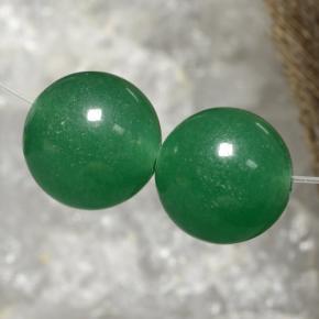 22.92 ctw Green Aventurine Stones, Natural Aventurine in Drilled Sphere Shape for Sale