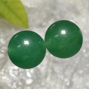 23.43 ctw Green Aventurine Gemstones, Aventurine Gems in Drilled Sphere Shape for Sale.