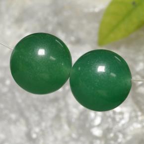 23.43 ctw Green Aventurine Stones, Natural Aventurine in Drilled Sphere Shape for Sale