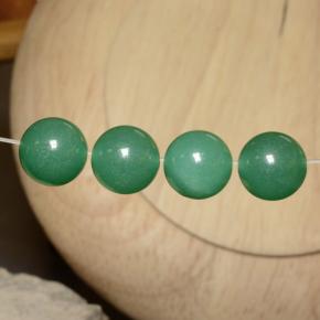 28.42 ctw Green Aventurine Stones, Natural Aventurine in Drilled Sphere Shape for Sale