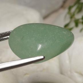 Aventurine Gemstone in 17.7 x 13.7 mm Size for Sale, Aventurine Stone in Warm Moss Green Color