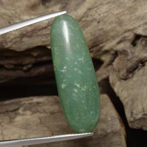 24.10 ct Green Aventurine Gemstone, Aventurine Gem in Oval Cabochon Shape for Sale.