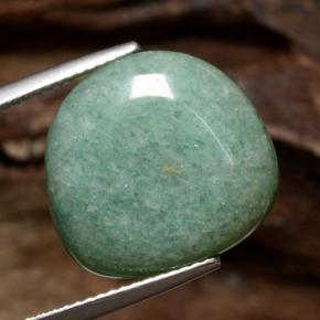 19.06 ct Green Aventurine Gemstone, Aventurine Gem in Fancy Cabochon Shape for Sale.