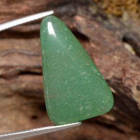 13.43 ct Green Aventurine Gemstone, Aventurine Gem in Trillion Cabochon Shape for Sale.