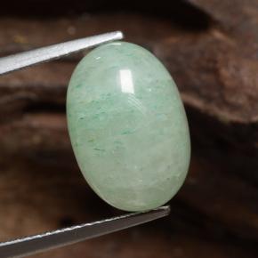10.24 ct Green Aventurine Gemstone, Aventurine Gem in Oval Egg Shape for Sale.