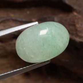 10.24 ct Green Aventurine Stone, Natural Aventurine in Oval Egg Shape for Sale