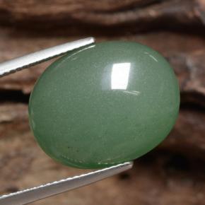 17.30 ct Green Aventurine Stone, Natural Aventurine in Oval Cabochon Shape for Sale