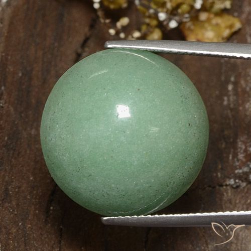 23.26 ct Green Aventurine, 19.6 mm Round Cut From Brazil, Photo A