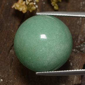ミディアムグリーン アベンチュリン 宝石 - 24.2ct ラウンドカボション (ID: 483840)