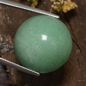 24.18 ct Green Aventurine Stone, Natural Aventurine in Round Cabochon Shape for Sale