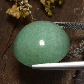 Aventurine Gemstone in 19.3 mm Size for Sale, Aventurine Stone in Medium Green Color