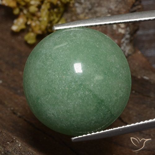 24.31 ct Green Aventurine, 19.6 mm Round Cut From Brazil, Photo A