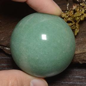 186.72 ct Green Aventurine Gemstone, Aventurine Gem in Round Cabochon Shape for Sale.