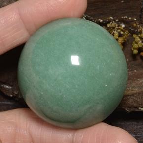 186.72 ct Green Aventurine Stone, Natural Aventurine in Round Cabochon Shape for Sale