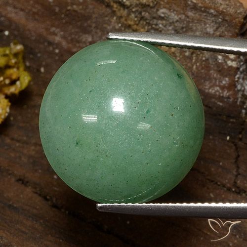 25.7 ct Green Aventurine, 19.8 mm Round Cut From Brazil, Photo A