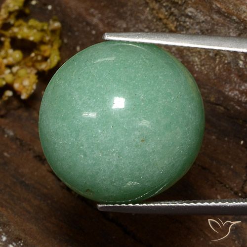 25.73 ct Green Aventurine, 20 mm Round Cut From Brazil, Photo A