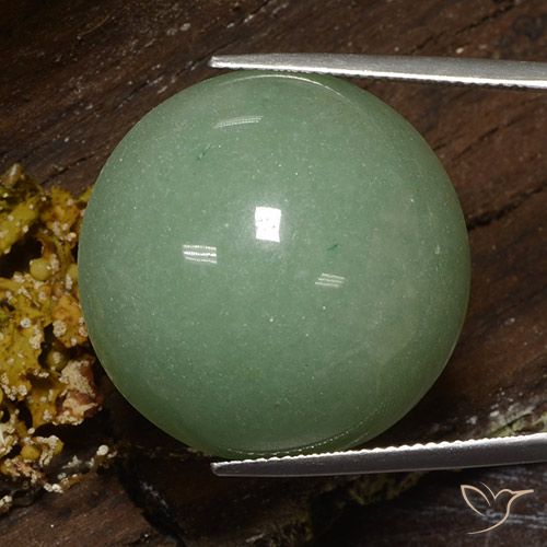 48.14 ct Green Aventurine, 24.9 mm Round Cut From Brazil, Photo A