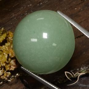 48.14 ct Green Aventurine Stone, Natural Aventurine in Round Cabochon Shape for Sale