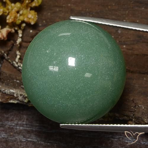 50.59 ct Green Aventurine, 24.8 mm Round Cut From Brazil, Photo A
