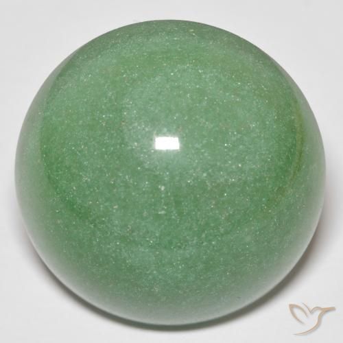 45.06 ct Green Aventurine, 24.5 mm Round Cut From Brazil, Photo A