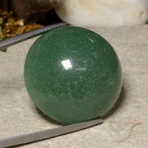 47.09 ct Green Aventurine Stone, Natural Aventurine in Round Cabochon Shape for Sale