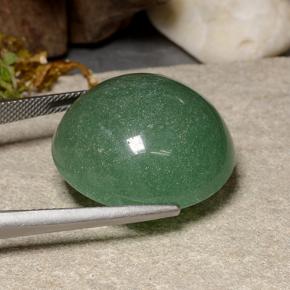 Aventurine Gemstone in 24.5 mm Size for Sale, Aventurine Stone in Pine Green Color